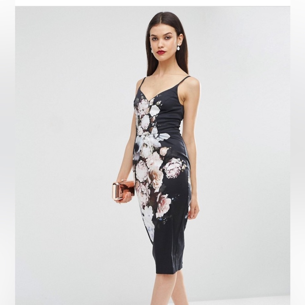 ASOS Black Floral Dress